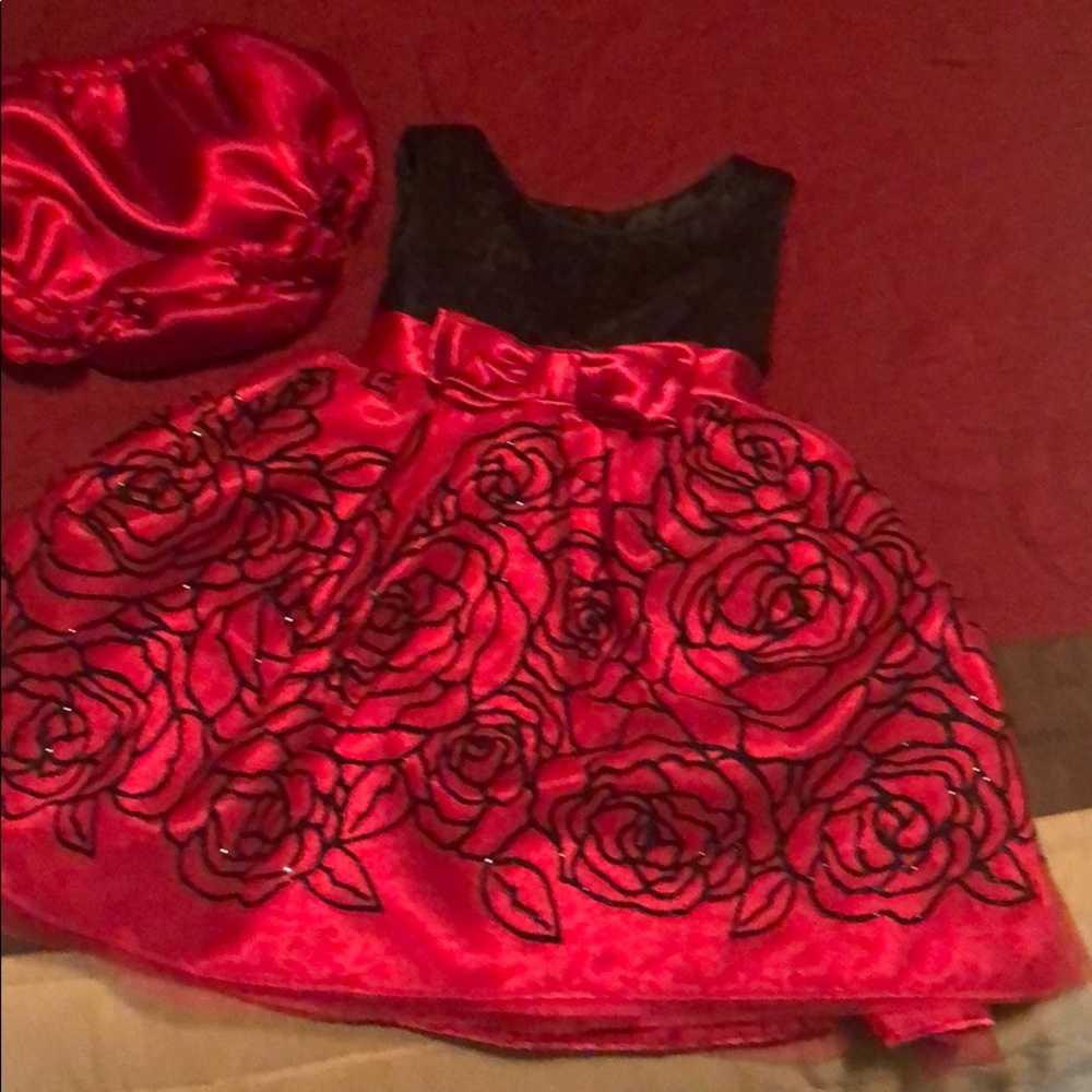 Christmas dress with diaper cover